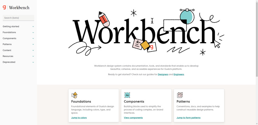 Workbench is the design system for the brand Gusto