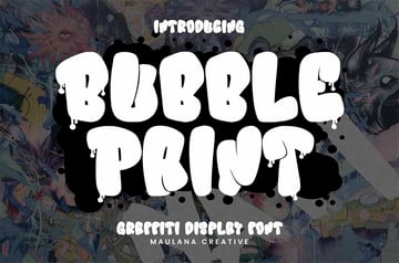 Bubble Airbrush Graffiti Font