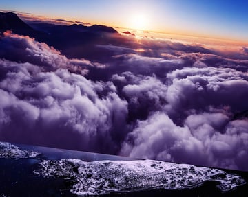 place clouds over landscape 