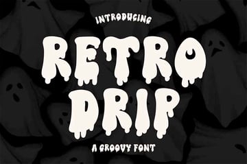  Retro Dripping Water Font