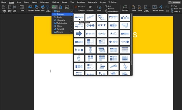 In this tutorial the basic process graphic will be used.