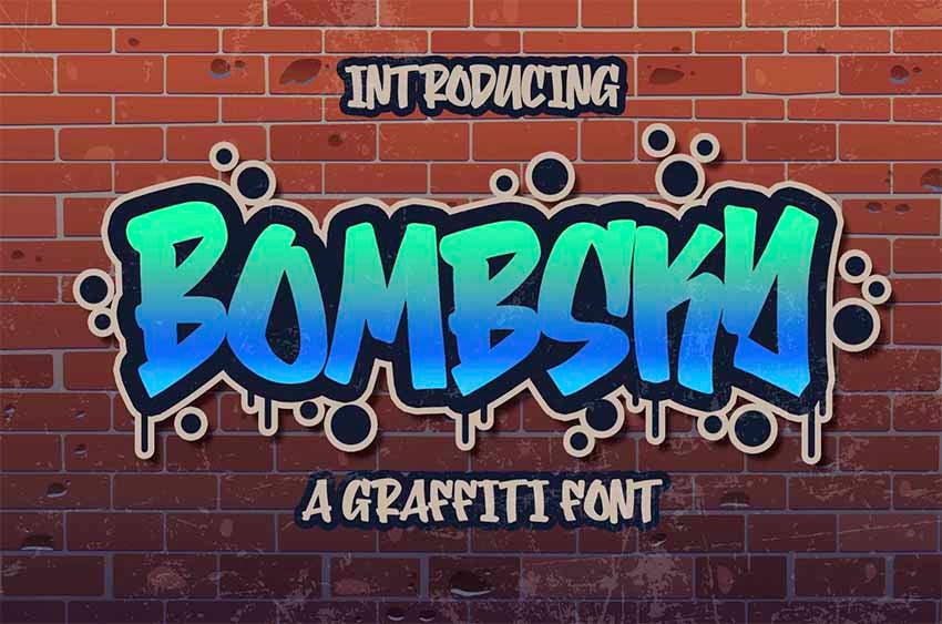 Bombsky Airbrush Graffiti Font