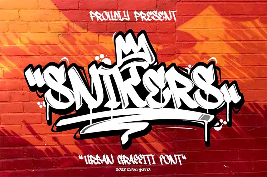 Urban Airbrush Graffiti Font