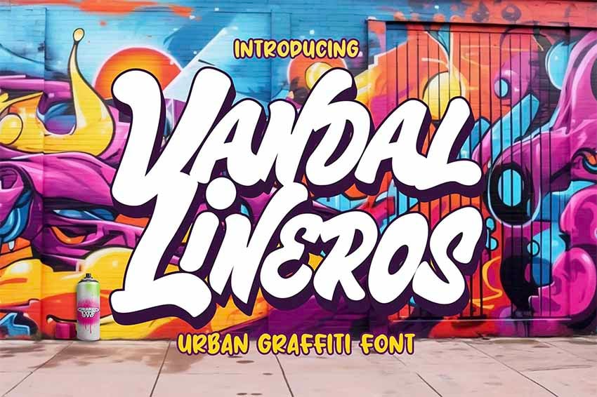Vandal Lineros - Urban Graffiti Font