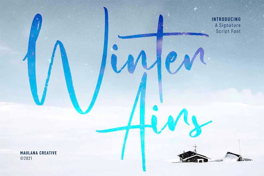 Winter Airs Airbrush Script Font
