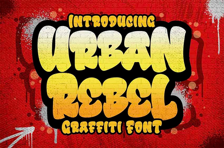 Urban Rebel Airbrush Graffiti Font