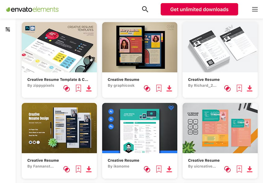 Creative resume Graphic Templates Envato Elements