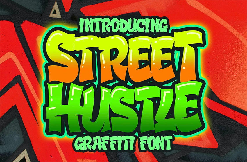 Street Hustle Airbrush Graffiti Font