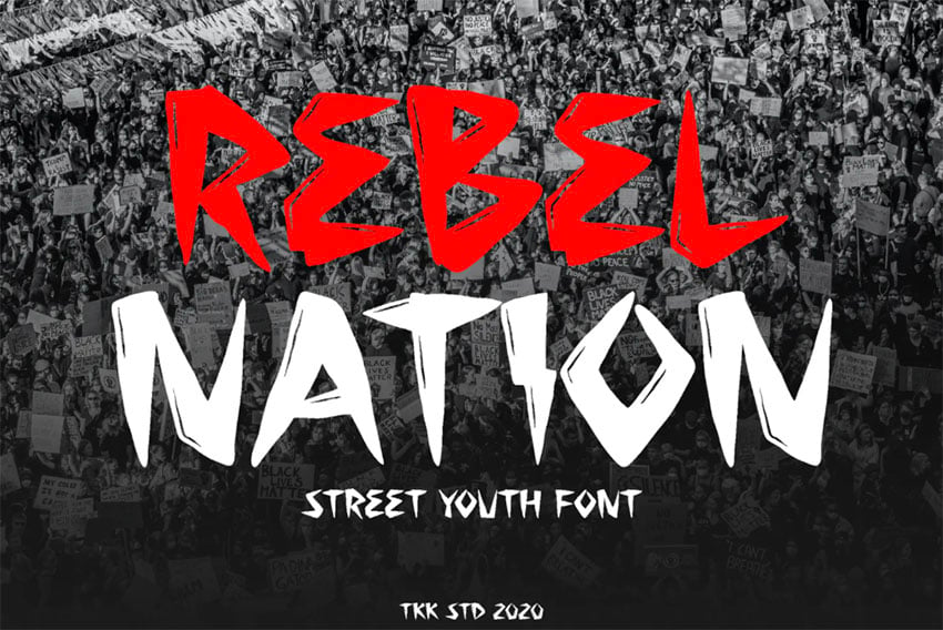 Rebel Nation Airbrush Lettering Font