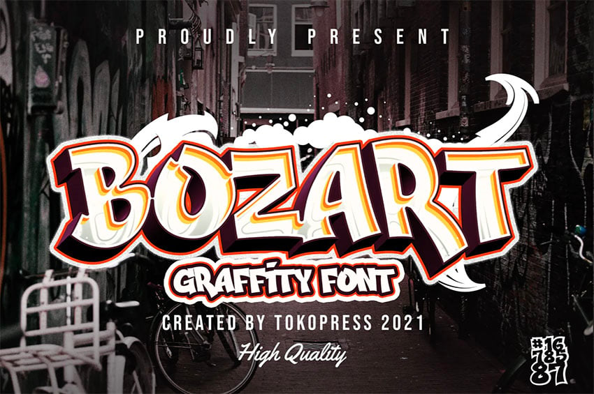 Bozart Graffiti 2000s Airbrush Font