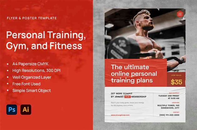 Gym Personal Training Marketing Flyer