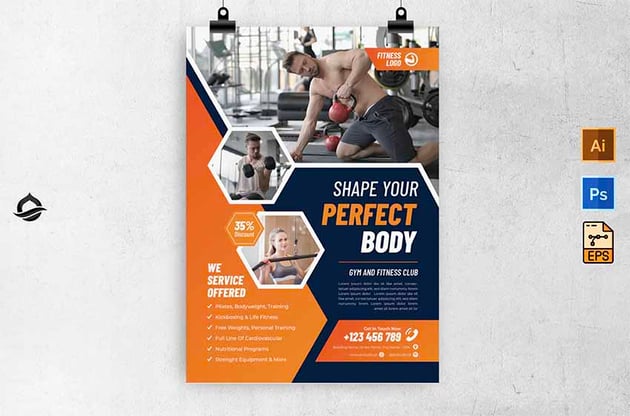 Fitness and Workout Training Flyer