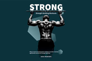 Flyer Template for Gyms with Fitness Images