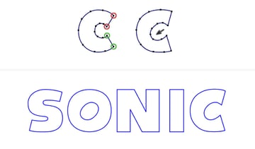 How to make Sonic the hedgehog logo font