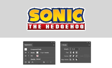 How to make sonics logo white outline 