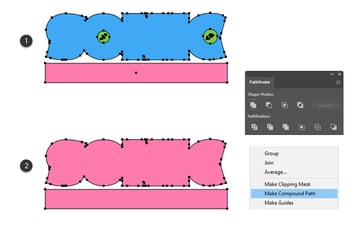 How to make Sonics logo compound path