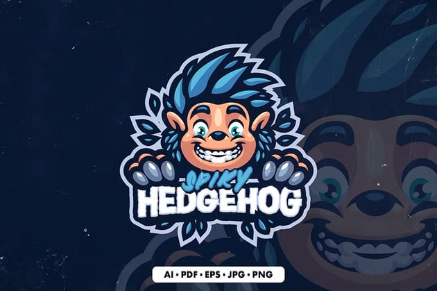 Hedgehog mascot logo available on Envato Elements 