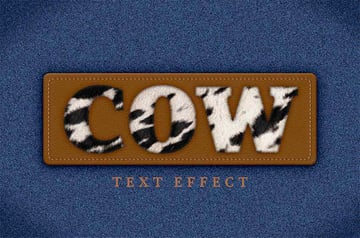 Cowhide, Leather and Denim Text Effect