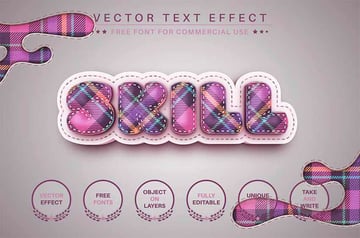 tartan stitch text effect