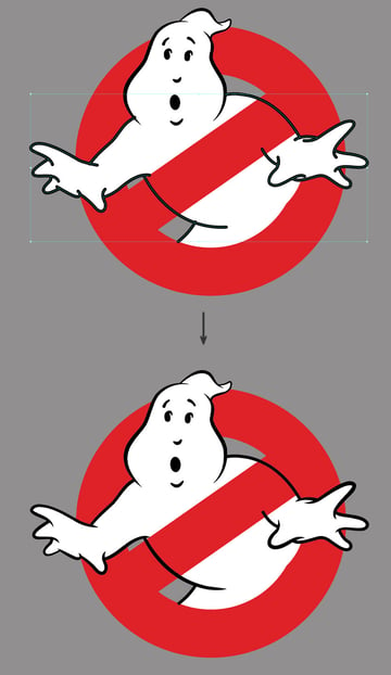 Use the pen tool to draw the outline of the ghost