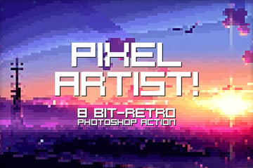 pixel artist photoshop action