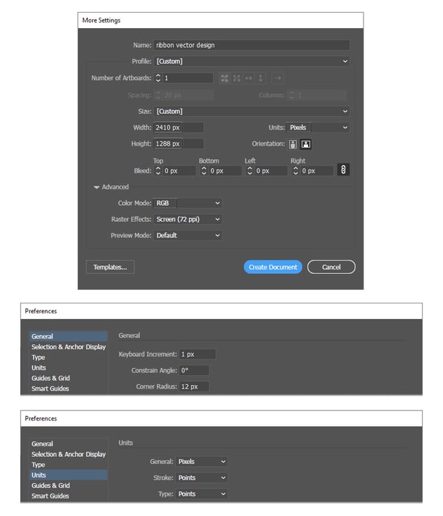 How to open a new document in Illustrator 