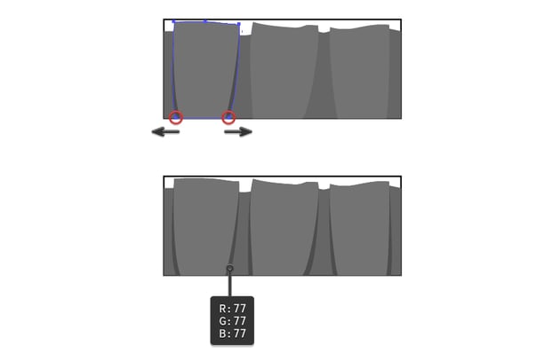 How to make ruffle shadows