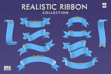Realistic ribbon collection available on Envato Elements 