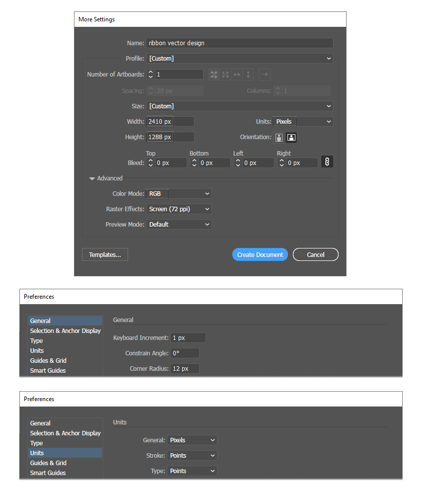 How to open a new document in Illustrator 