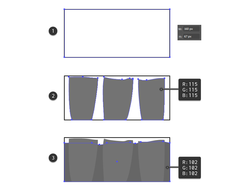 How to make vector ribbon ruffles