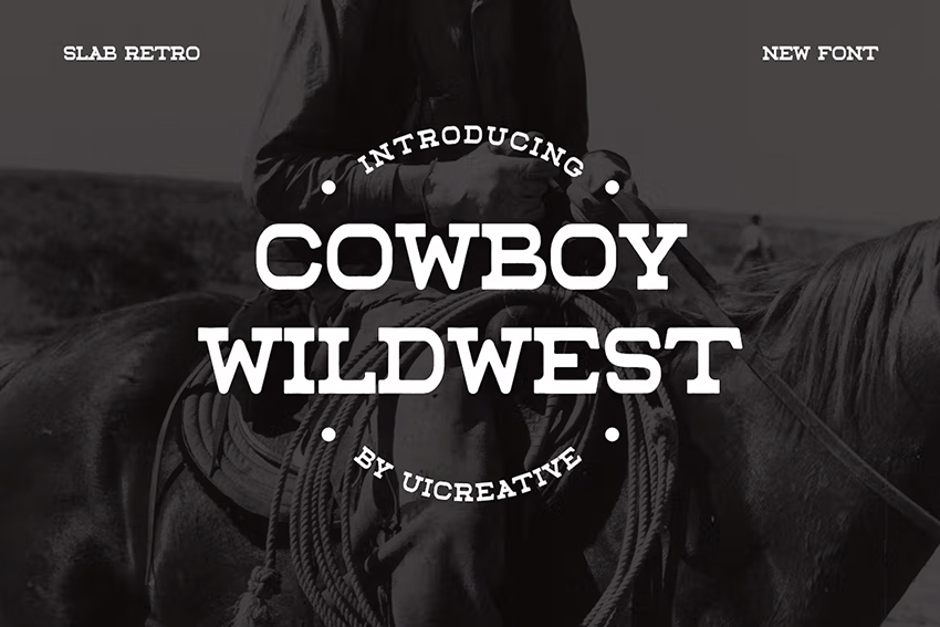 Cowboy Wildwest font available on Envato Elements 