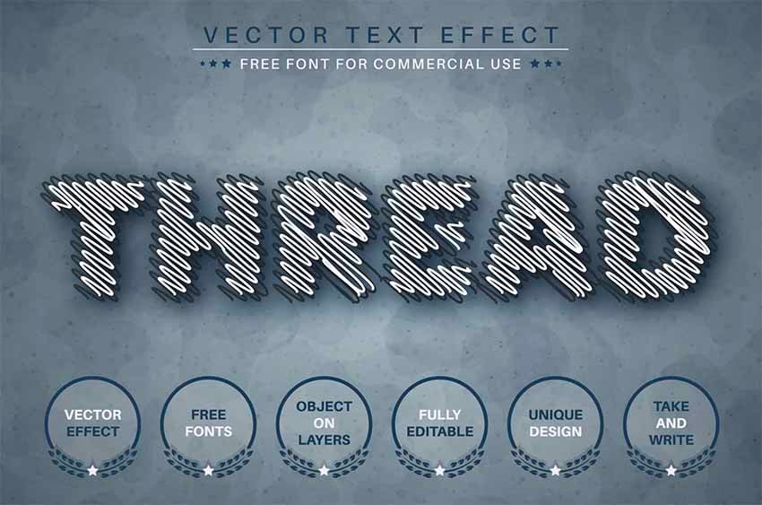 Thread Editable Text Effect
