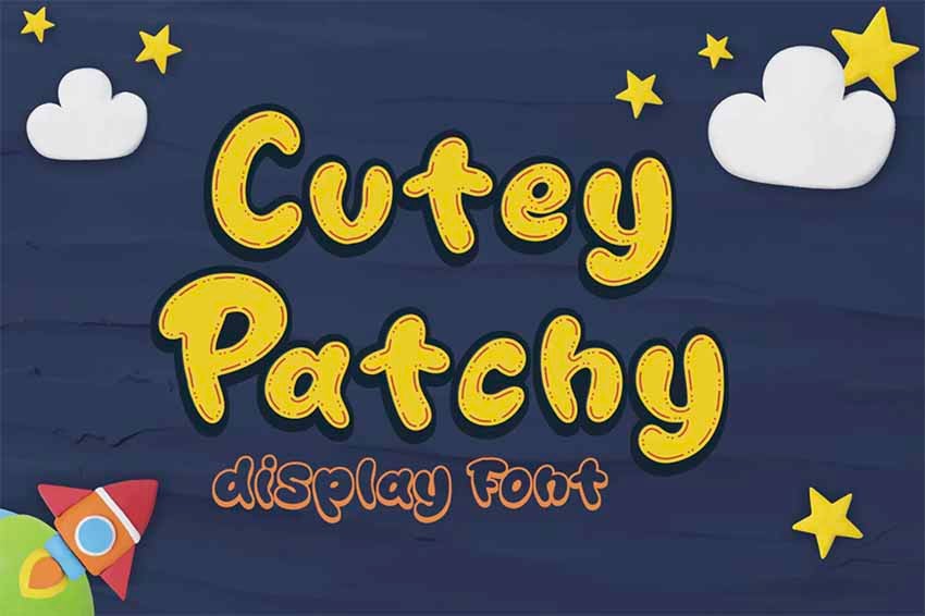 Cutey Patchy Stitch Font