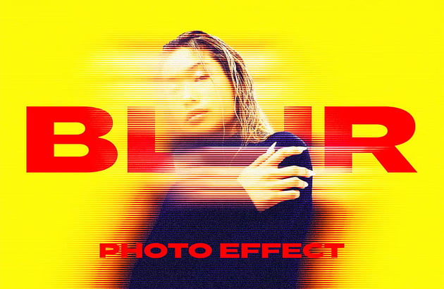 Stripe Motion Blur Photo Effect