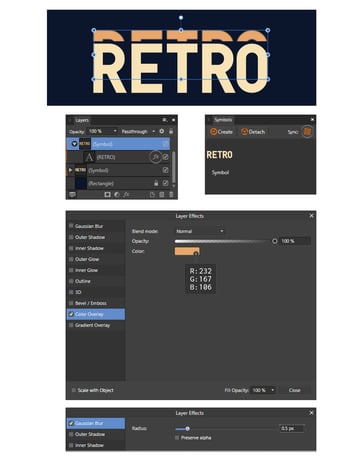How to recolor first text layer