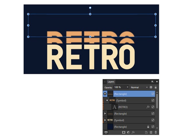 How to make the second text layer