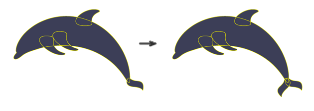 how to create dolphin's tail fluke 2
