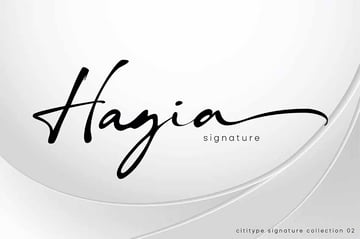 Hagia Cursive Signature Font