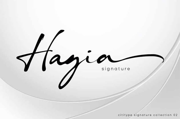 Hagia Cursive Signature Font