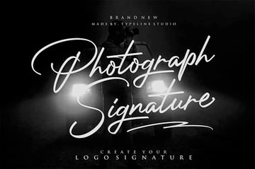 Photograph Cursive Signature Font