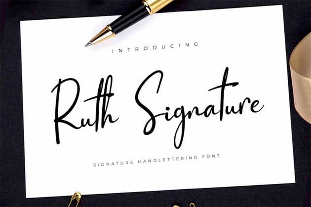Ruth Signature Script Font 