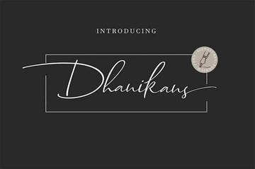 Dhanikans Cursive Signature Font