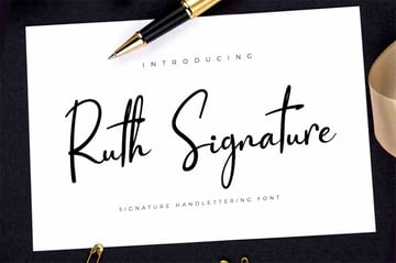 Ruth Signature Script Font 