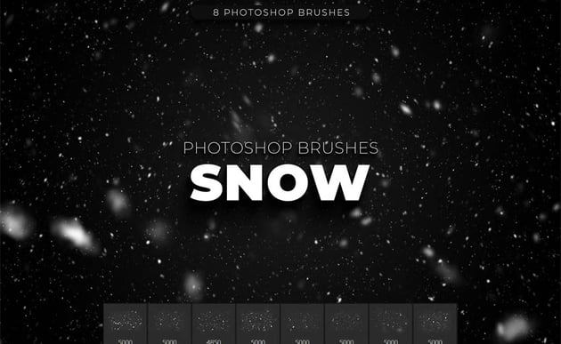 8 Snow Photoshop Brushes