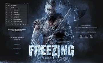 Freezing Photoshop Action