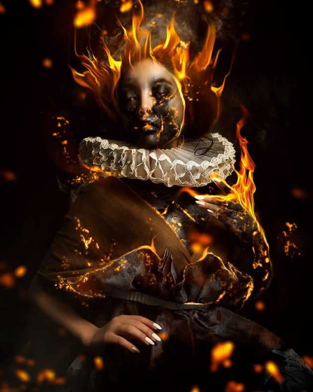how to create flames in Photoshop 