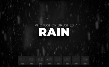 8 Rain Photoshop Brushes