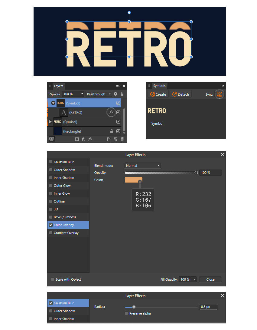 How to recolor first text layer