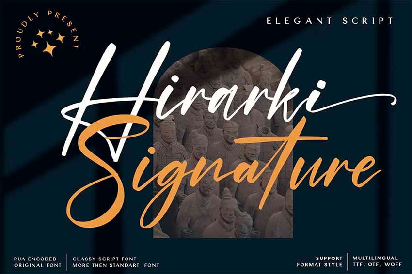 Hirarki Signature Script Font