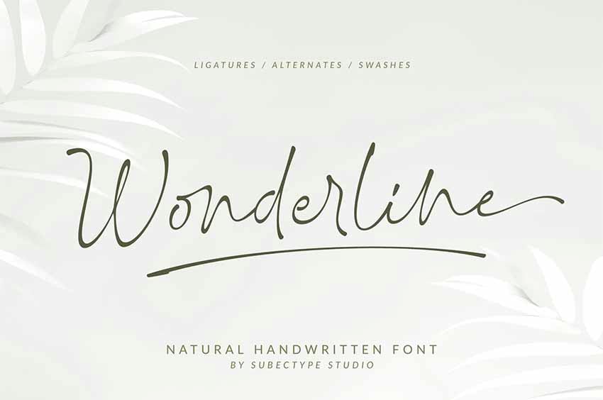 Wonderline Signature Script Font